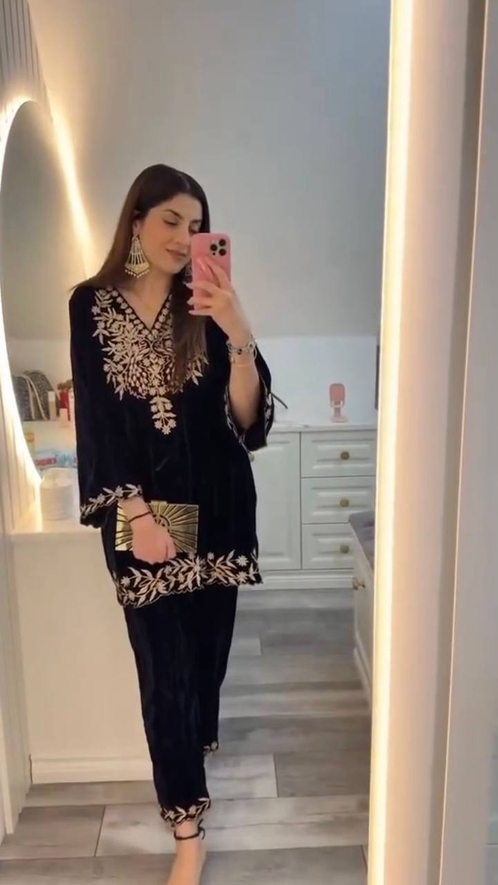 Sapphire Velvet Tunic