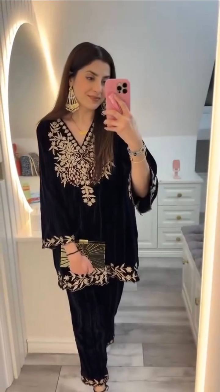 Sapphire Velvet Tunic