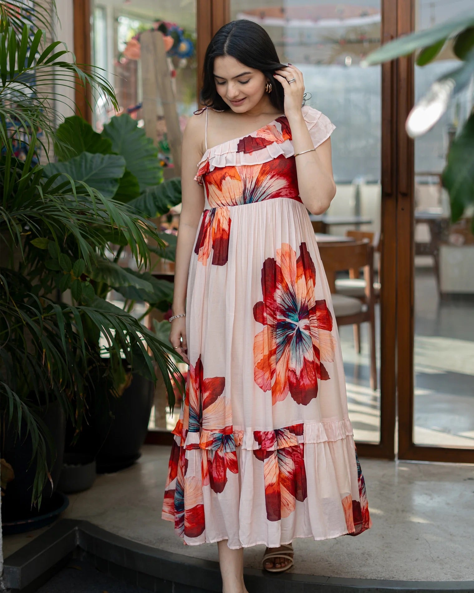 Petal Grace Floral Maxi