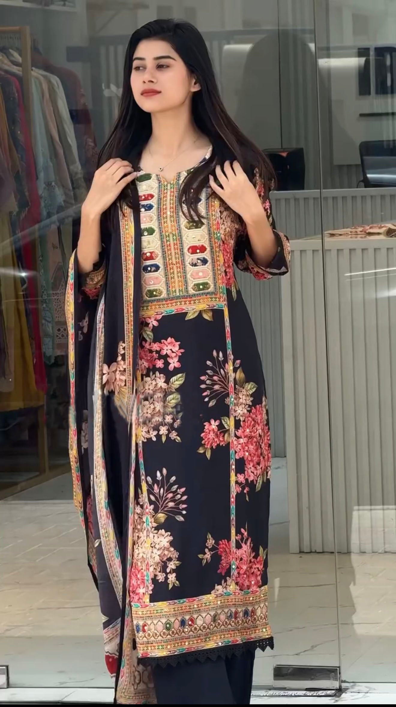 Afsana floral Classic Suit