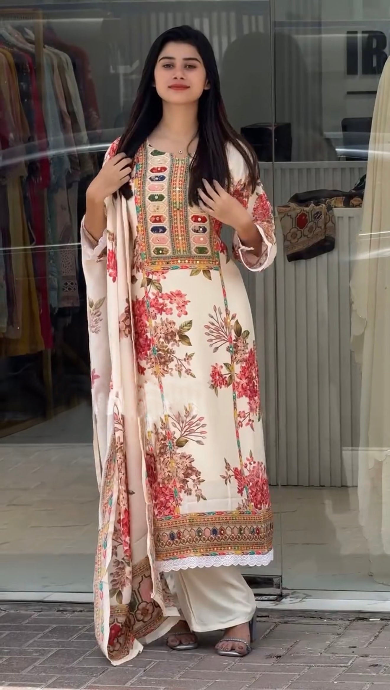 Afsana floral Classic Suit