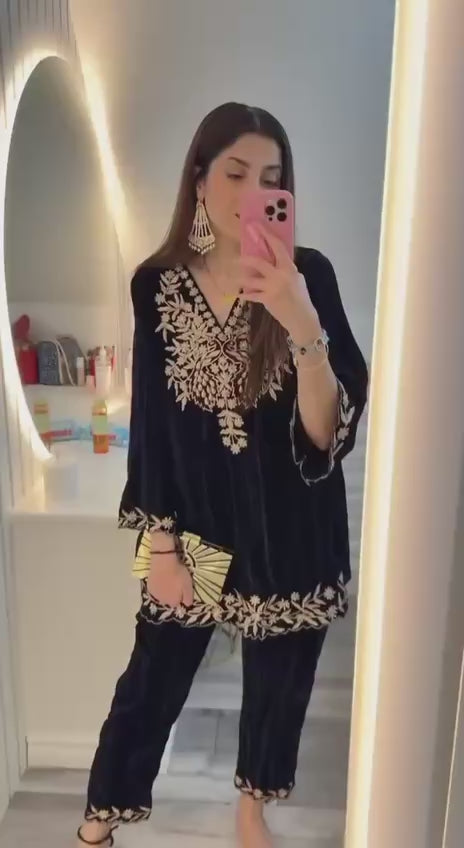 Sapphire Velvet Tunic